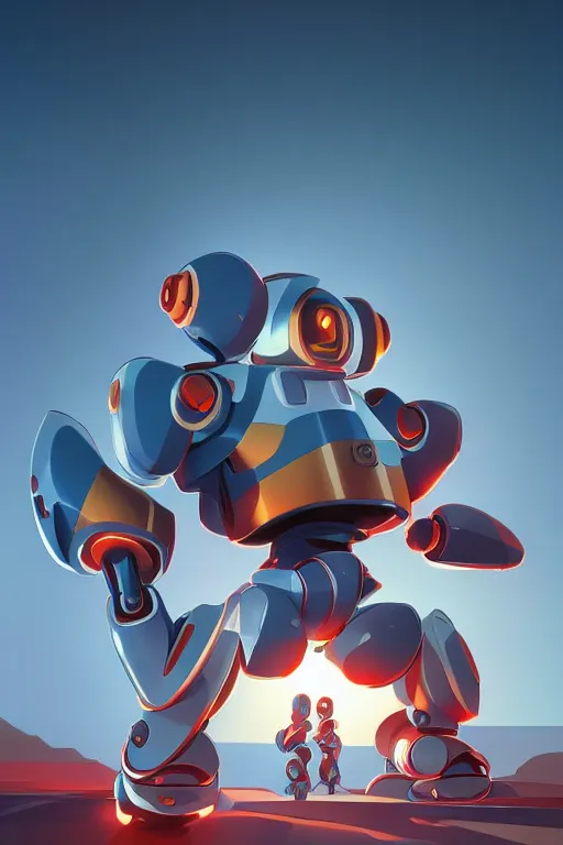 Image similar to metabots medabots medarotto medarot robot minimalist comics, behance hd by jesper ejsing, by rhads, makoto shinkai and lois van baarle, ilya kuvshinov, rossdraws global illumination ray tracing hdr radiating a glowing aura