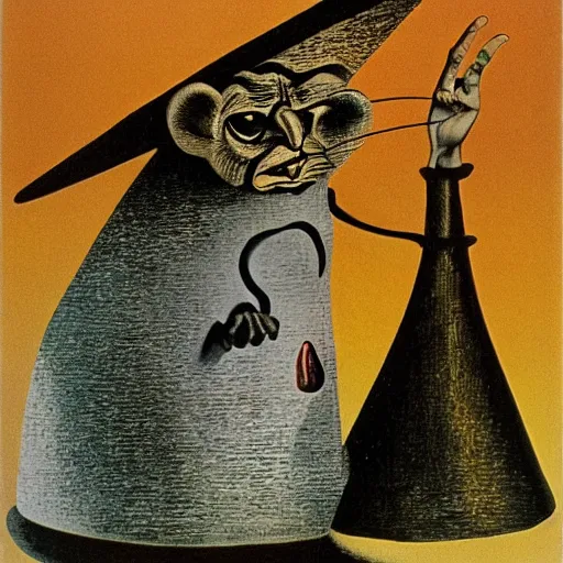 Prompt: mouse wizard, by salvador dali