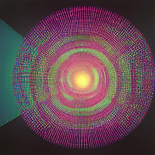 Prompt: a universe within a universe by julio le parc, highly detailed, bright tones