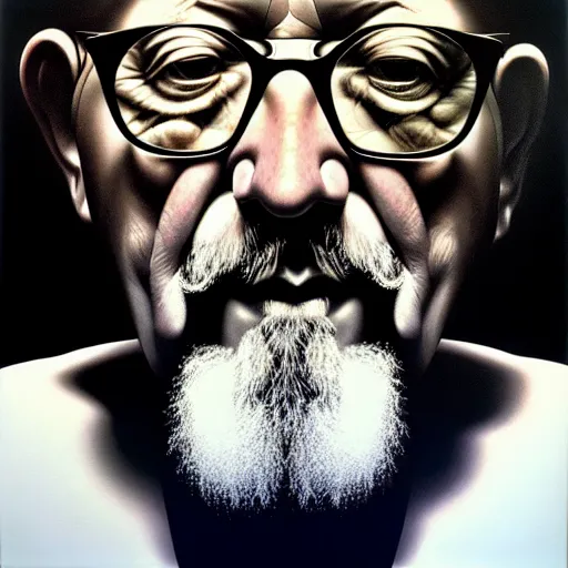 Image similar to ethos of ego. mythos of id. by chuck close, hyperrealistic photorealism acrylic on canvas