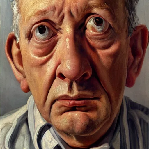 Prompt: high quality high detail painting by lucian freud, hd, todd solondz portrait, photorealistic lighting