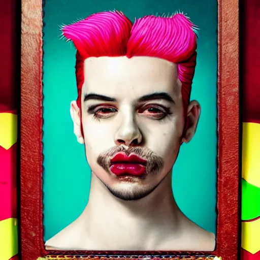 Image similar to a portrait of a candypunk prince