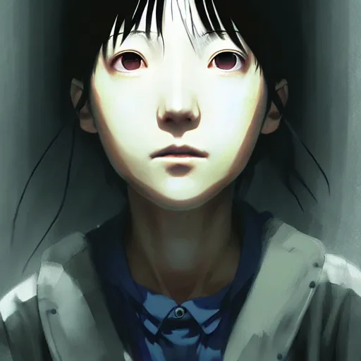 Image similar to lain iwakura, serial experiments : lain. highly detailed, digital painting, artstation, concept art, illustration, by ken saito, lya pilnev, siwoo kim, christophe young, anna podedworna, yin zhen chu