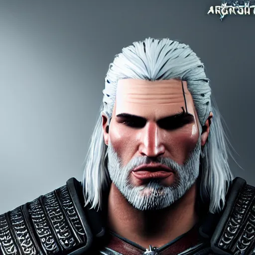 Prompt: Geralt of Rivia, trending on art station, octane