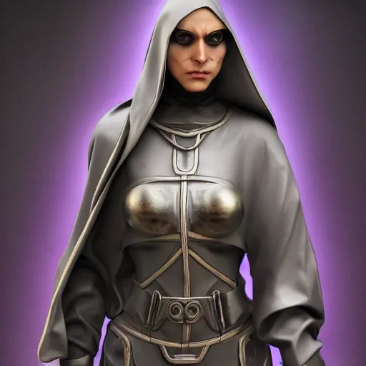 Prompt: cyberpunk nun warrior, highly detailed, 4k, HDR, smooth, sharp focus, hyper realistic, high resolution