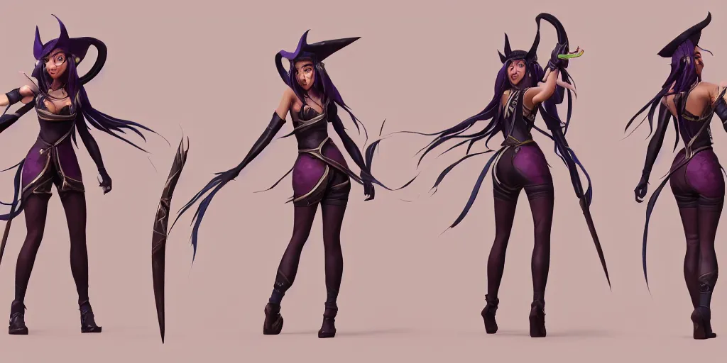 Prompt: Character sheet of beautiful bewitching akali (League of Legends). 3d render, octane render, game art, realistic, highly detailed, trending on artstation, 4k, trending on artstation, pixar, cgsociety, unreal engine 5, redshift render, trending on artstation, blender, behance, cg