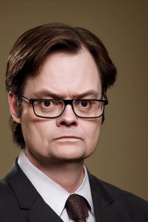 A highly detailed portrait of dwight k schrute as stable diffusion