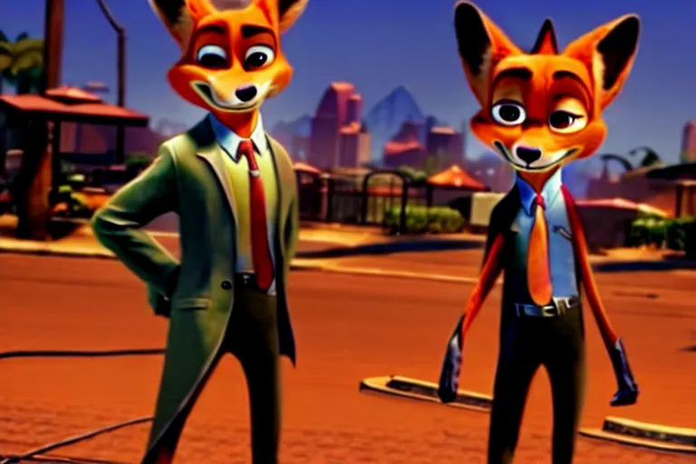 prompthunt: max payne 4 set in zootopia