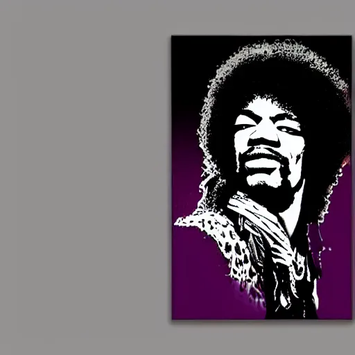 Prompt: grunge illustration of Jimi Hendrix