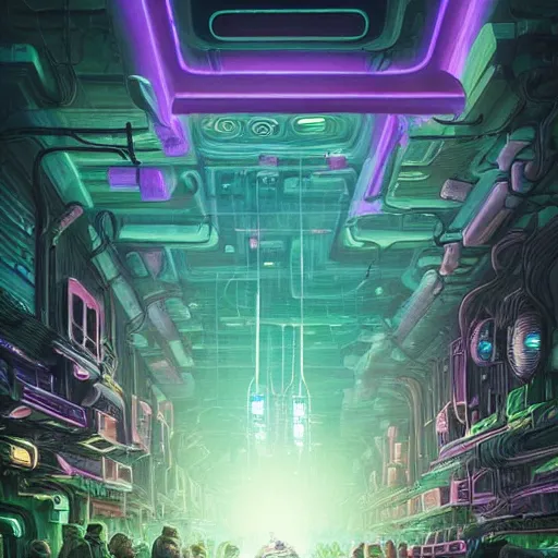 Prompt: the metamorphasis of light, cyberpunk, techpunk, digitalcore, by simon stalenhag, james gurney, j. g. quintel, kelly freas, julia pott, rebecca sugar, josephine wall, amanda sage, wadim kashin, stephen hillenburg