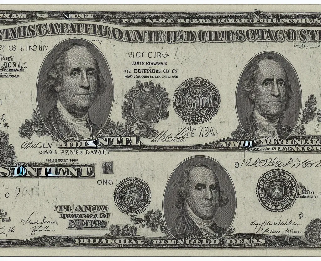 Prompt: rectangular u. s. currency note engraving plate