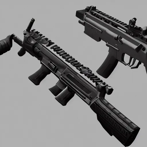 Image similar to digital 2 d, digital 3 d, concept art, weapons, hard surface, ar - 1 5