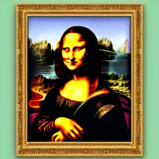 Prompt: Mona Lisa is FRIGGIN' PISSED, you better RUN.