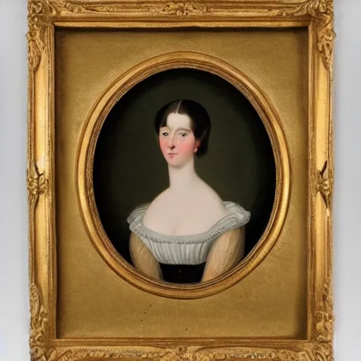 Image similar to a high quality and detailed 1840s painting of a German princess