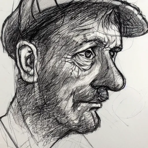 Prompt: a realistic yet scraggly portrait sketch of the side profile of a stern and sophisticated patrick star, trending on artstation, intricate details, in the style of frank auerbach, in the style of sergio aragones, in the style of martin ansin, in the style of david aja, in the style of mattias adolfsson