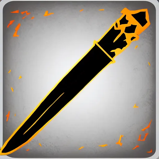 Prompt: a glowing , double headed axe as RPG game icon art