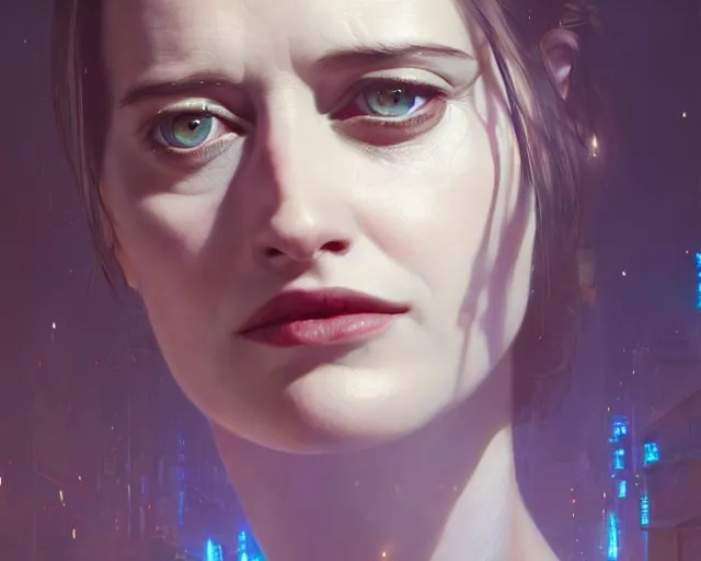 Image similar to highly detailed portrait of eva green, in detroit : become human, stephen bliss, unreal engine, fantasy art by greg rutkowski, loish, rhads, ferdinand knab, makoto shinkai and lois van baarle, ilya kuvshinov, rossdraws, tom bagshaw, global illumination, radiant light, detailed and intricate environment