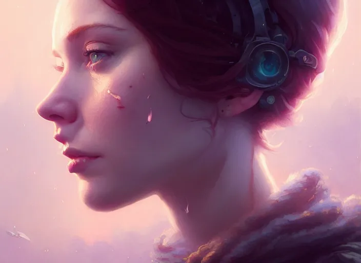 Image similar to highly detailed portrait of christina hendricks, stephen bliss, unreal engine, art by greg rutkowski, loish, rhads, ferdinand knab, makoto shinkai and lois van baarle, ilya kuvshinov, rossdraws, tom bagshaw, global illumination, radiant light, detailed and intricate environment