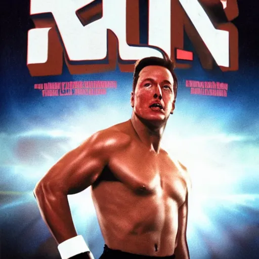 Prompt: movie poster of elon musk in rocky 4,