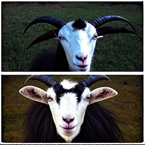 Prompt: black metal goat