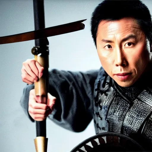 Prompt: Donnie yen as samurai , an film still