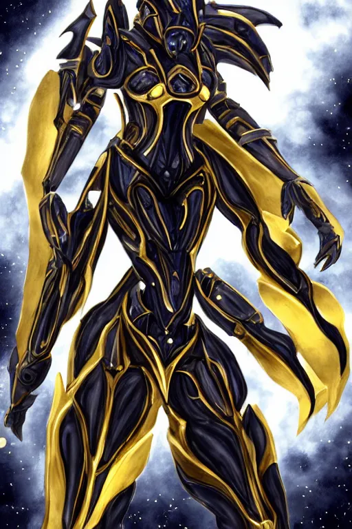 Image similar to intricate high detailed elegant beautiful stunning quality cosmic huge giantess hot female warframe anthro mecha female dragon goddess, gold body, sleek metal ears, sleek eyes, smooth blue skin, sleek gold armor, bigger than galaxy, epic proportions, epic scale, epic size, warframe destiny, furry, dragon art, goddess, giantess, furaffinity, octane