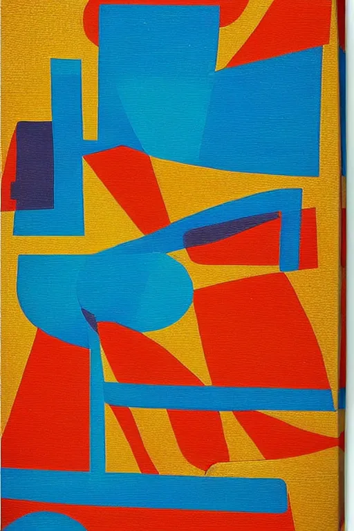 Image similar to mid century modern art retro abstract on canvas by darla mckenna