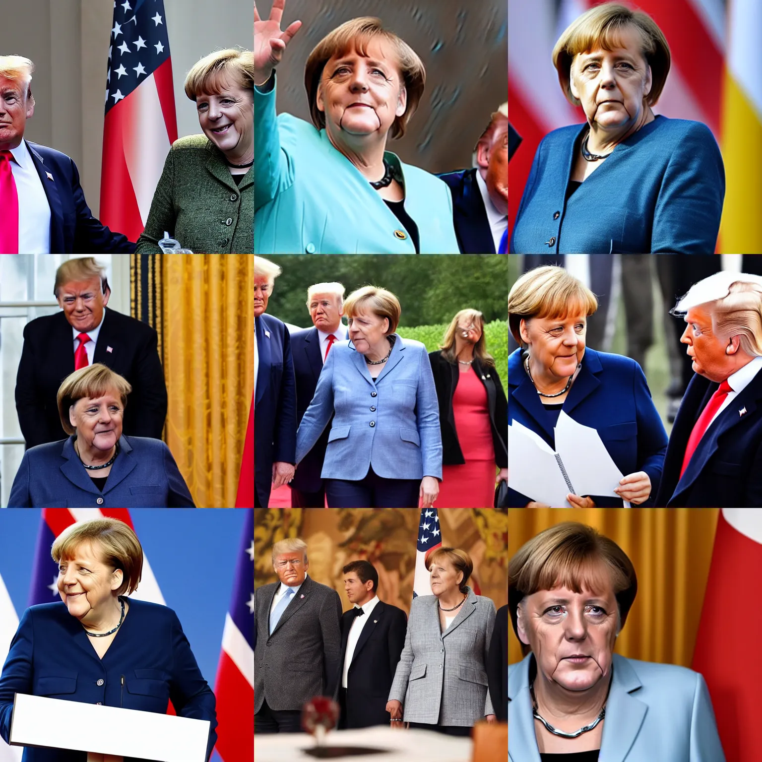Prompt: Angela Merkel as first lady of trump