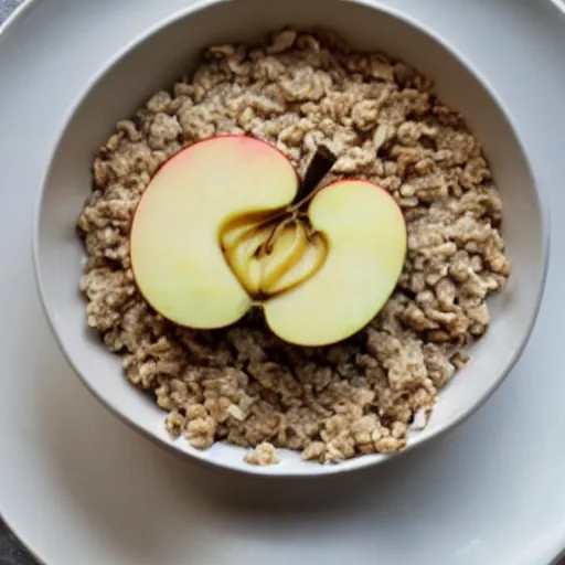 Image similar to apple made out of oatmeal