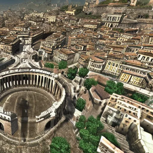 Prompt: The city of Rome featured in dark souls 1