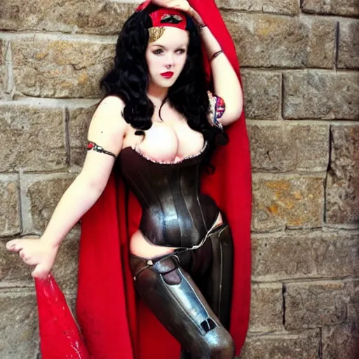 Image similar to medieval pinup girl