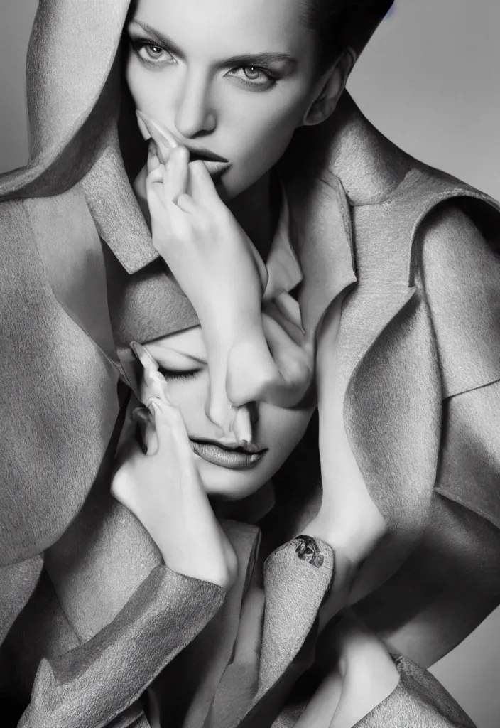 Image similar to Dior advertising campaign portrait.