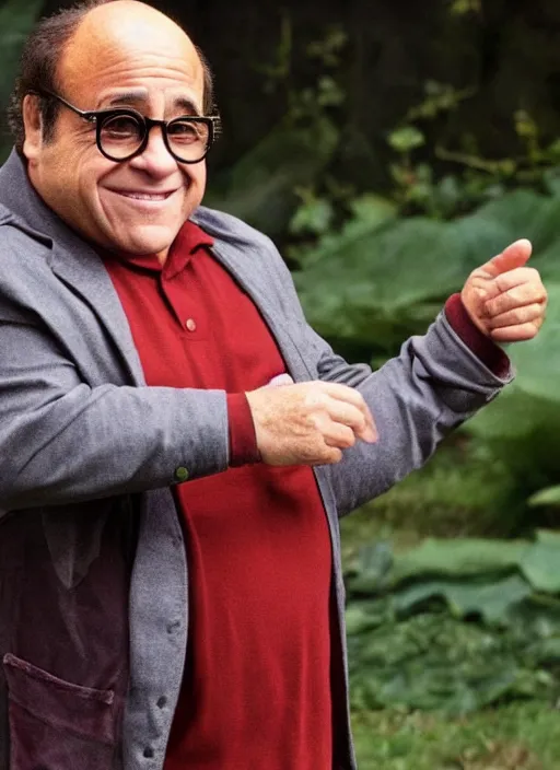 Image similar to danny devito as robin