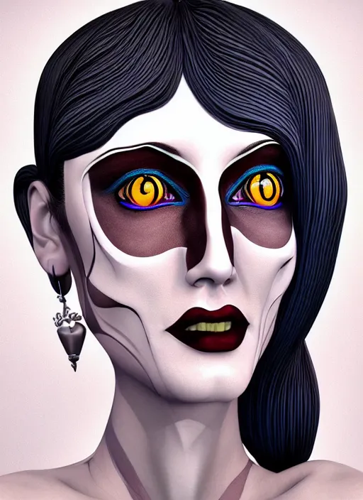 Prompt: 3 d cell shaded portrait painting of moon witch, 3 d cell shaded cubism, in the style of picasso 3 d cell shaded, elegant, highly detailed, artstation, art by picasso 3 d cell shaded unreal engine