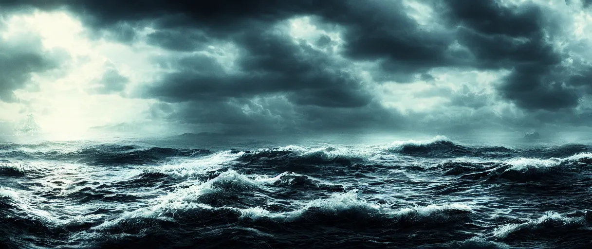 Prompt: ocean monster dramatic lighting cinematic establishing shot extremely high detail foto realistic cinematic lighting post processed