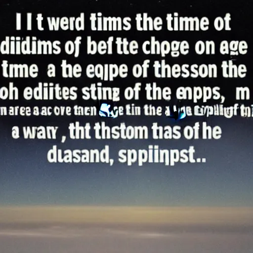 Image similar to It was the best of times, it was the worst of times, it was the age of wisdom, it was the age of foolishness, it was the epoch of belief, it was the epoch of incredulity, it was the season of Light, it was the season of Darkness, it was the spring of hope, it was the winter of despair.