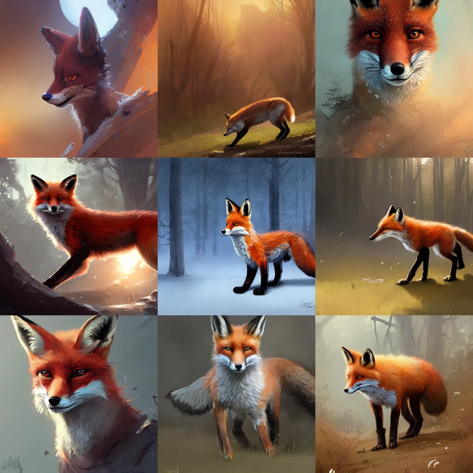 Prompt: a fox, by stanley lau and greg rutkowski