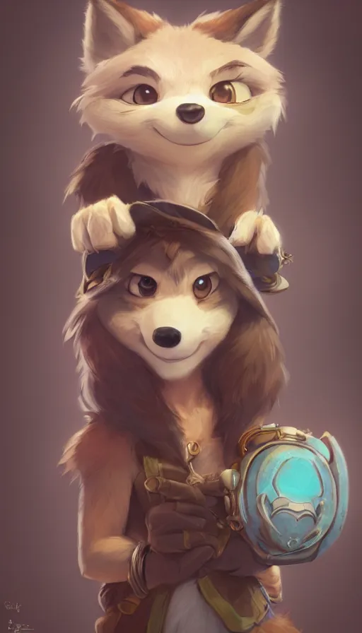 Image similar to portrait character design a cute fluffy wolf girl, style of maple story and zootopia, portrait studio lighting by jessica rossier and brian froud and gaston bussiere