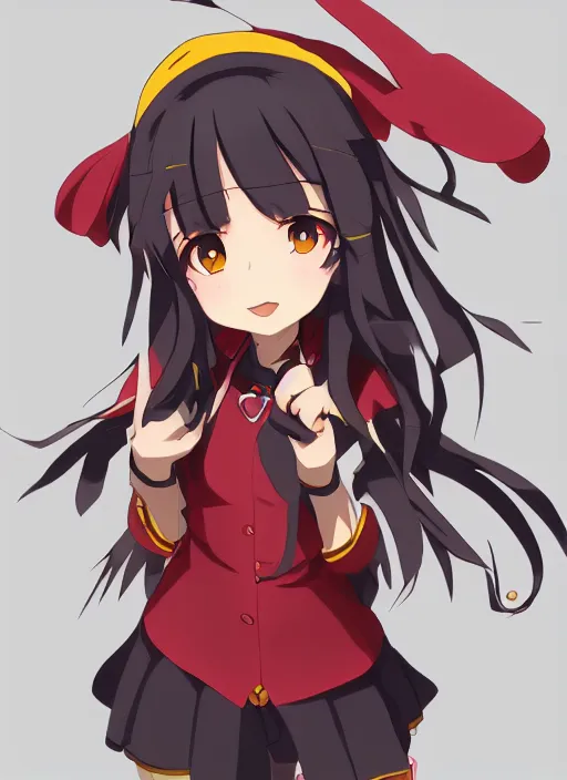 Image similar to megumin, art by nixeu, trending on Artstation, illustration, mappa studio quality