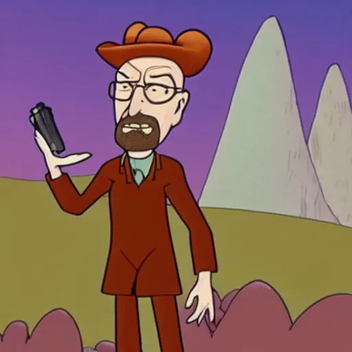Image similar to walter white as eustace in courage the cowardly dog, movie still