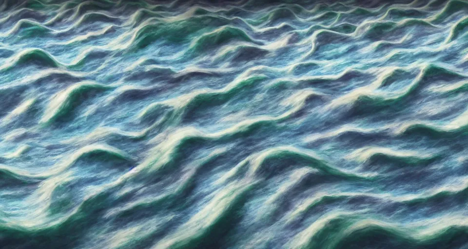 Image similar to storybook imagery. landscape photography of a turbulent donut ocean that is made up of a sea of giant cream glazed sprinkle covered donuts. claymation. diorama. digital art. colorful. render. 4 k. 8 k. trending. wallpaper.