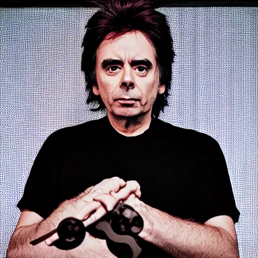 Image similar to Jean Michel jarre playing oxygene