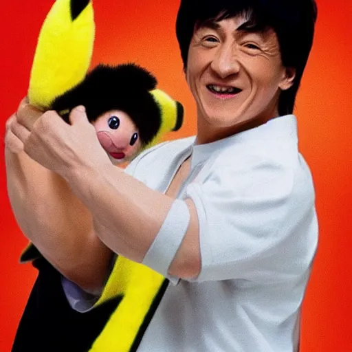 Prompt: jackie chan as a pikachu