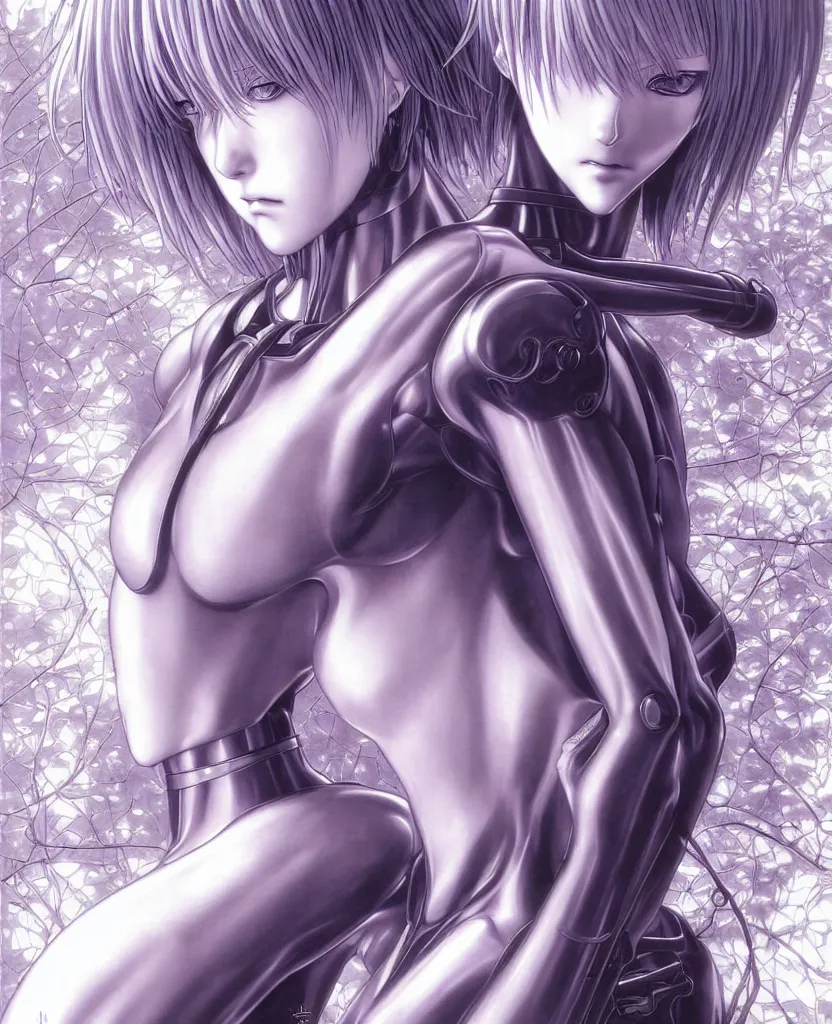 Prompt: symmetrical. realistic detailed image of anime portrait, realistic detailed male character, rei ayanami, depth perception, masterpiece, depth of field, gothic, digital art. art by yoshitaka amano, by yukito kishiro, by yoshiyuki sadamoto, by artgerm, by hajime sorayama