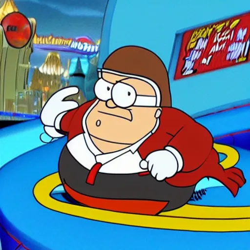 Image similar to peter griffin as a villain in sonic the hedgehog