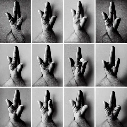 Prompt: a set of 9 powerful mudras