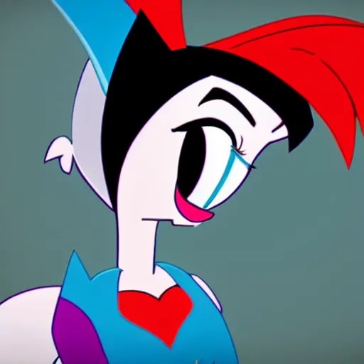Prompt: xj 9 beautiful portrait with smiling teeth, directed by looney tunes, pixar movie by tom mcgrath - n 9