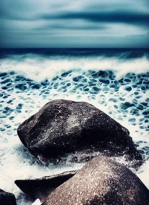 Image similar to beautiful rocks in ocean waves photograph