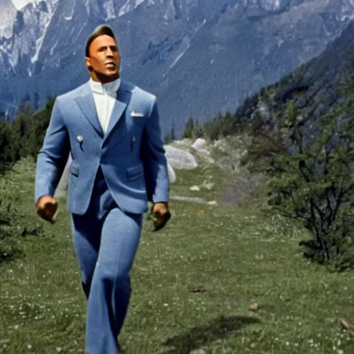 Prompt: dwayne johnson in the sound of music 1 9 6 5