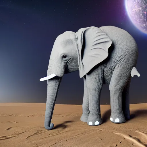 Image similar to elephant wearing spacesuit